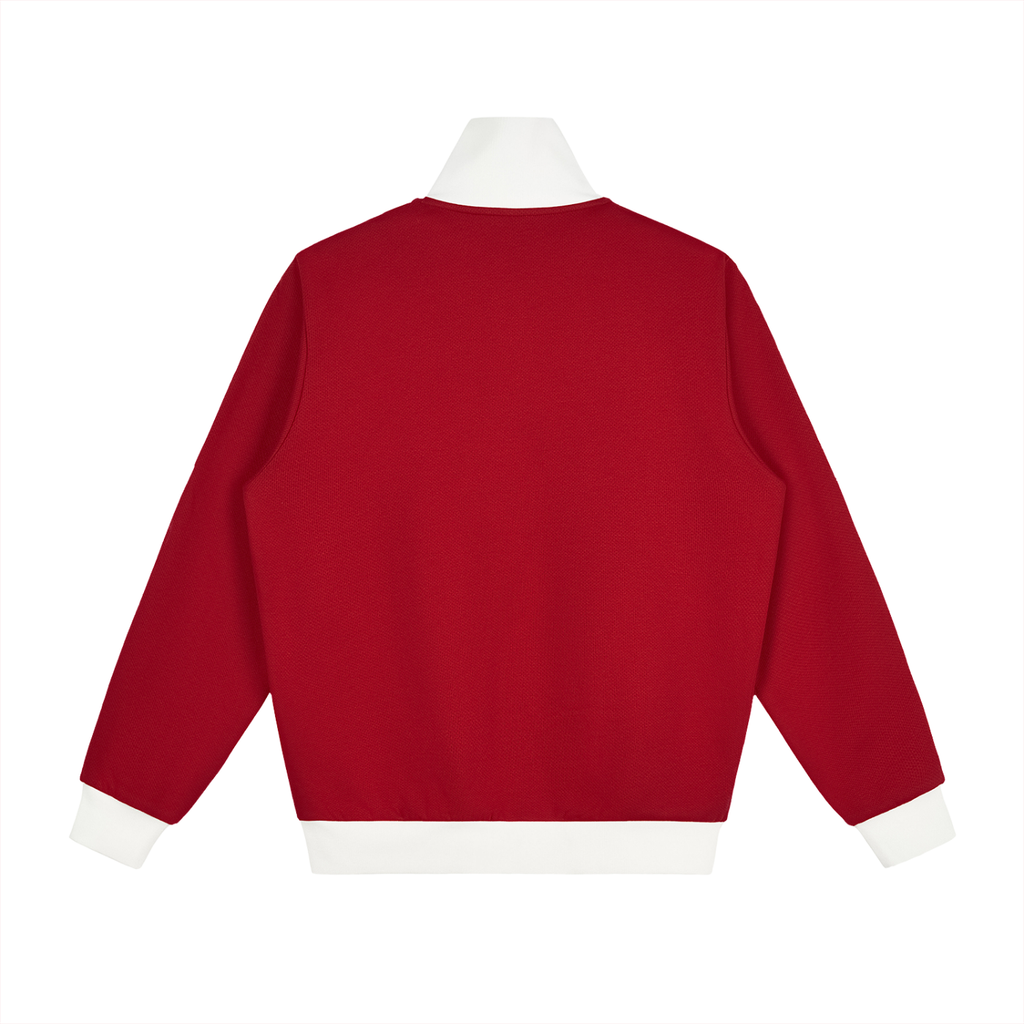 Contrast Side Stripe Fleece Track Jacket