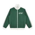 Contrast Side Stripe Fleece Track Jacket